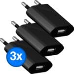 5W USB oplader 3 stuks