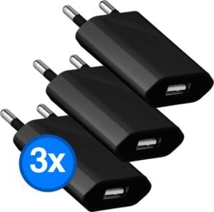 5W USB oplader 3 stuks
