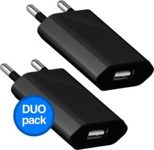 5W USB oplader duopack