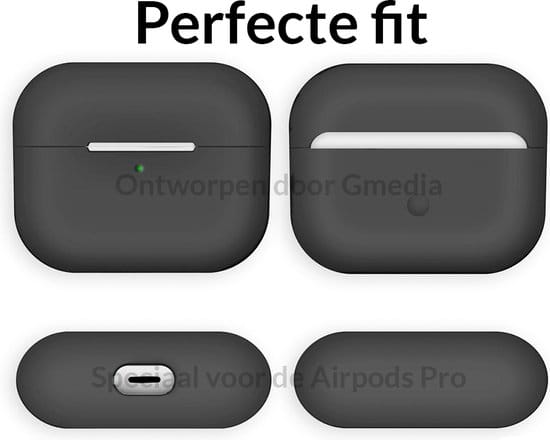 AirPods Pro hoesje donkergrijs – siliconen beschermhoes voor Apple