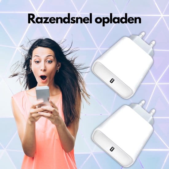20W Duo-Pack oplader – universele snellader voor smartphone en tablet – wit
