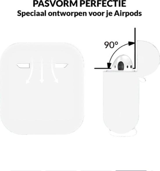 AirPods hoesje voor Apple AirPods 1 & 2 – transparant – siliconen beschermende case