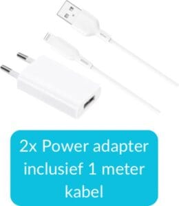 USB-A oplader set met Lightning kabels