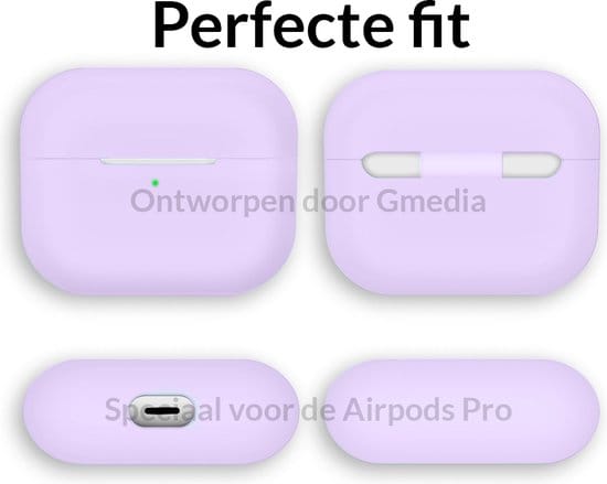 AirPods Pro hoesje lavendel – siliconen beschermende case