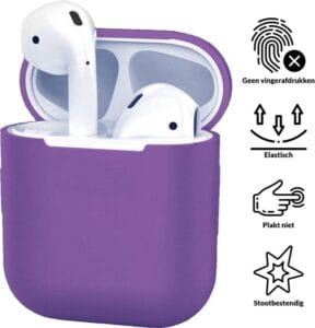 Paars siliconen hoesje voor Apple AirPods