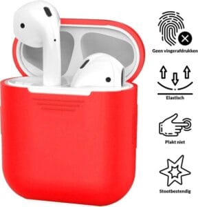 Rood siliconen hoesje voor Apple AirPods