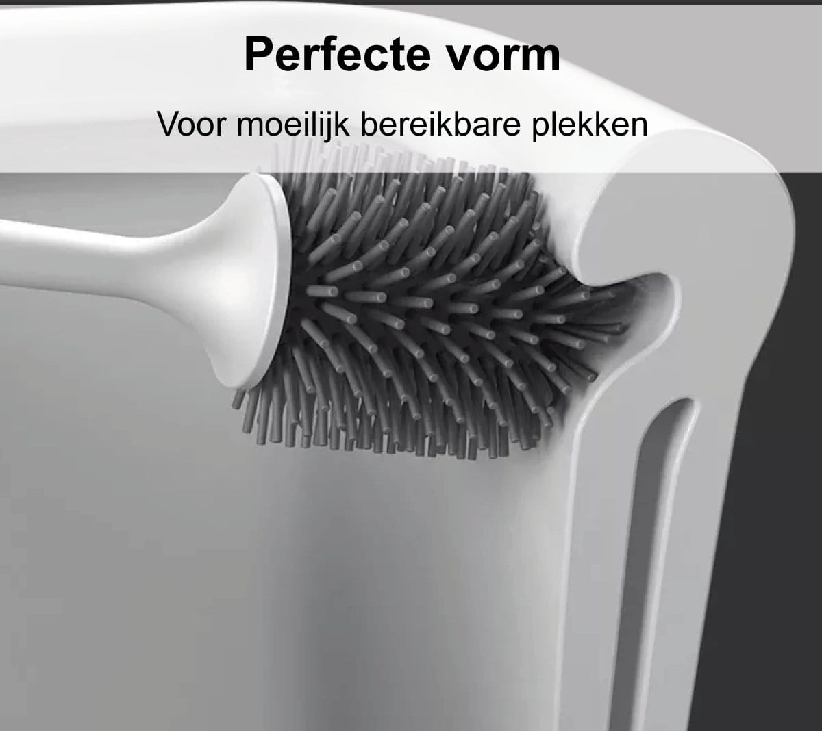 Eccolux luxe wc borstel met houder – hygiënische toiletborstel met hangsysteem