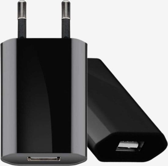 Gmedia 5W USB adapter – 3 stuks – universele USB stekker – zwart