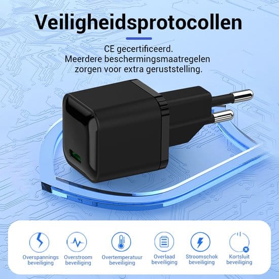 Veilige USB C Oplader