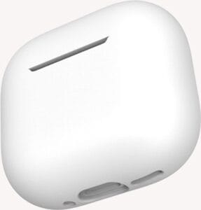 Wit siliconen hoesje voor AirPods 4