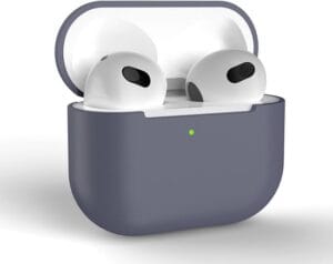AirPods hoesje AirPods 3 violetgrijs siliconen vooraanzicht