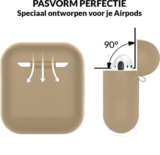 AirPods hoesje bruin – siliconen case voor AirPods 1 en 2
