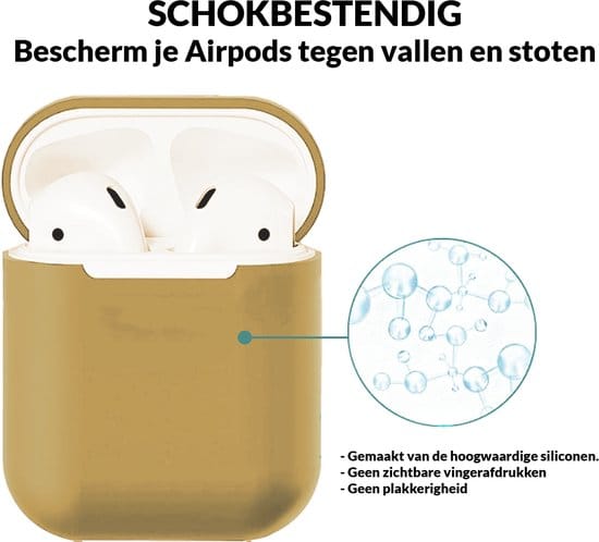 AirPods hoesje bruin – siliconen case voor AirPods 1 en 2