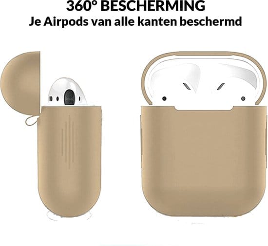 AirPods hoesje bruin – siliconen case voor AirPods 1 en 2