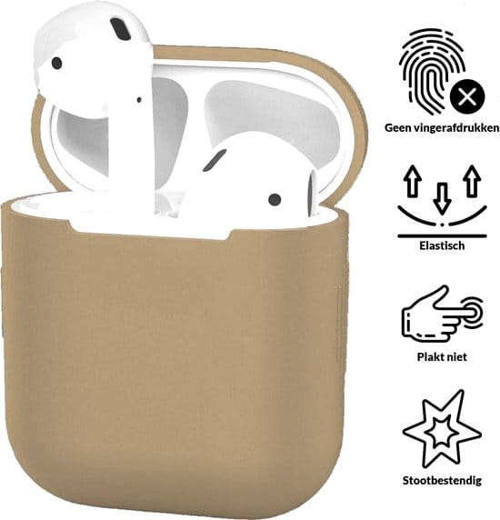 AirPods hoesje bruin – siliconen case voor AirPods 1 en 2