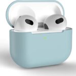 AirPods hoesje hemelblauw AirPods 3 siliconen vooraanzicht