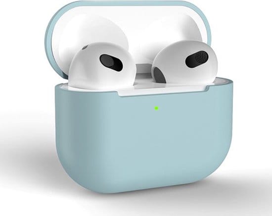 AirPods hoesje hemelblauw AirPods 3 siliconen vooraanzicht