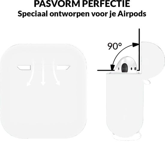 AirPods hoesje wit – siliconen case voor AirPods 1 en 2
