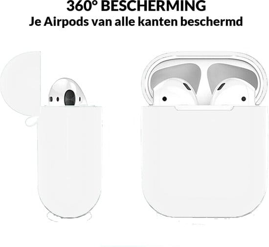 AirPods hoesje wit – siliconen case voor AirPods 1 en 2