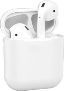 AirPods hoesje wit siliconen vooraanzicht