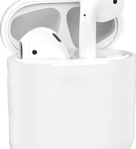 AirPods hoesje wit siliconen vooraanzicht