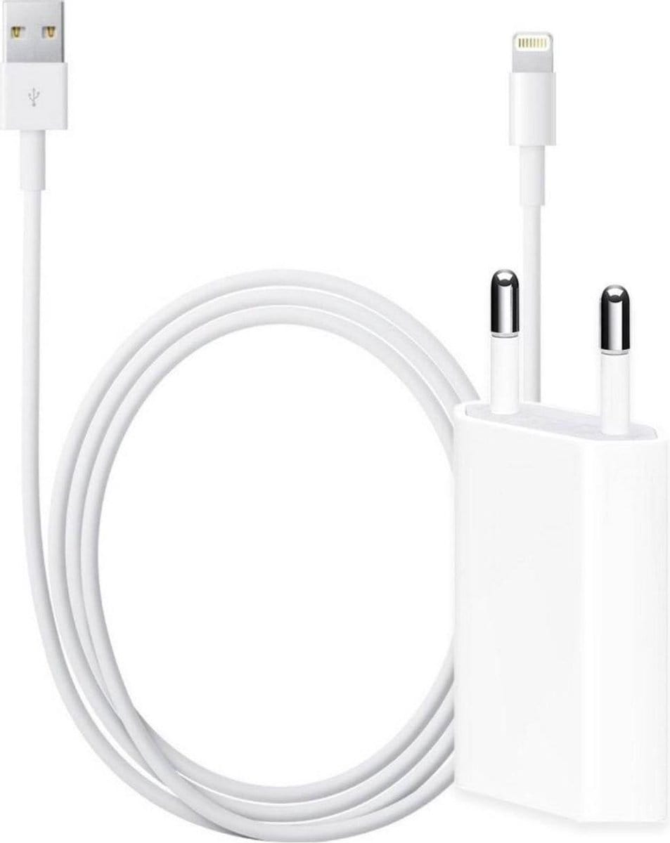INFY USB-A adapter 5W met 1m kabel – stabiele oplader voor iPhone en iPad
