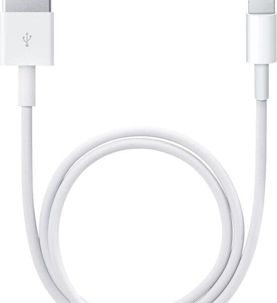 USB A naar Lightning kabel 1m wit