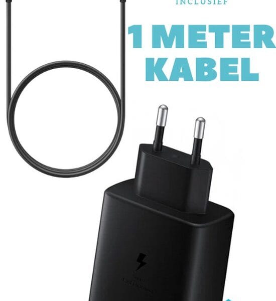 Detail van USB C adapter 45W met kabel